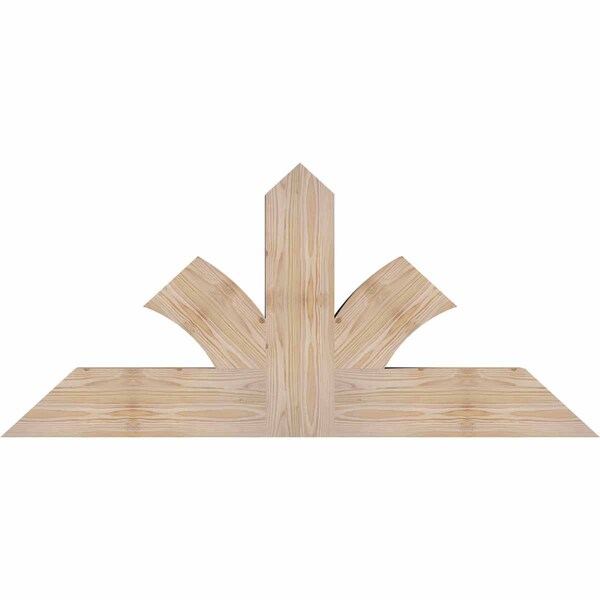 Ekena Millwork Richland Smooth Timber Gable Bracket, Douglas Fir, 48"W x 22"H x 3 1/2"D x 5 1/2"F, 11/12 Pitch GBW048X22X0406RIC00SDF - main